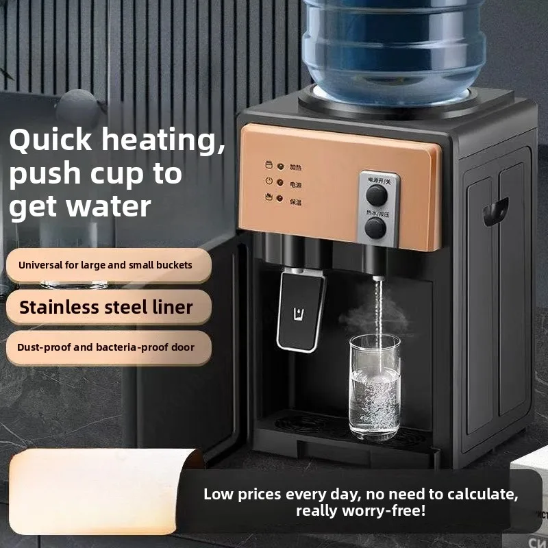 Desktop Hot Cold Water Dispenser, Small Household Barrel Water Cooler For Home Office Dorm