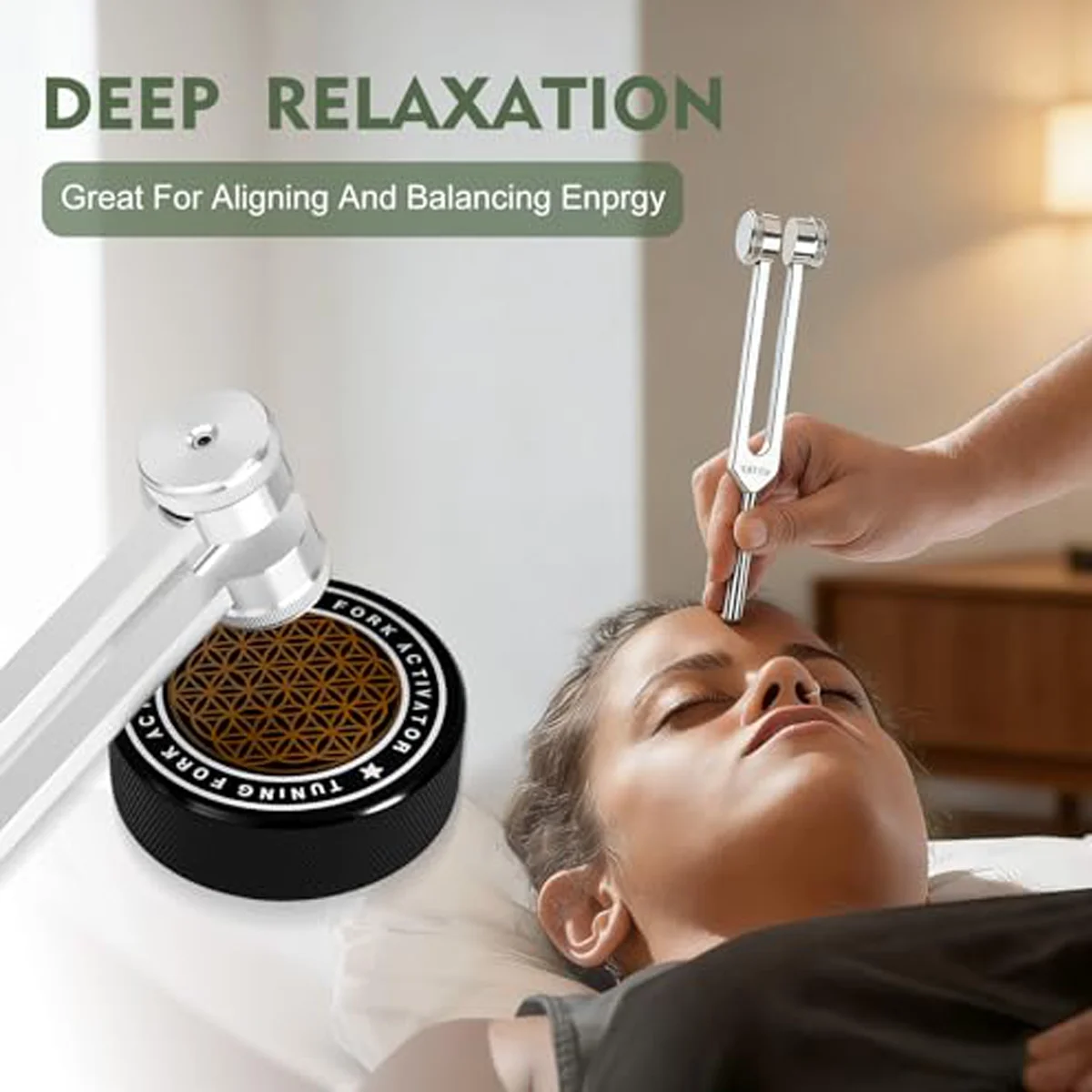 Miwayer Professionelles Stimmgabel-Set 128Hz 136,1Hz 256Hz 384Hz für Klangtherapie – Detail 2