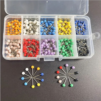 30/50/100PCS mixed color round headed map push pins, used for handicrafts, patchwork, and marking