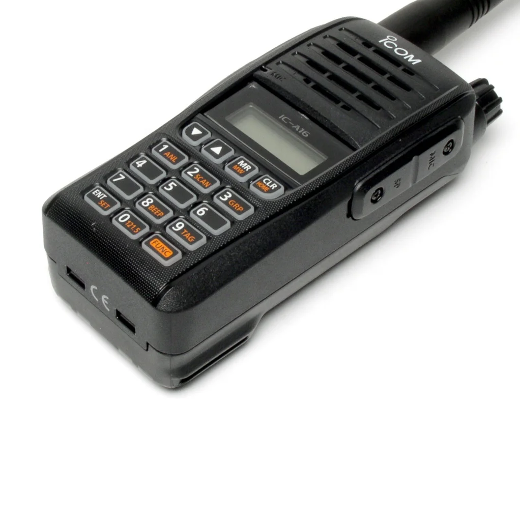 

IC-A16 ICOM VHF Air Band Transceiver Handheld Radio for Plane Communication IP54 Ground to Air Radio with Class Leading