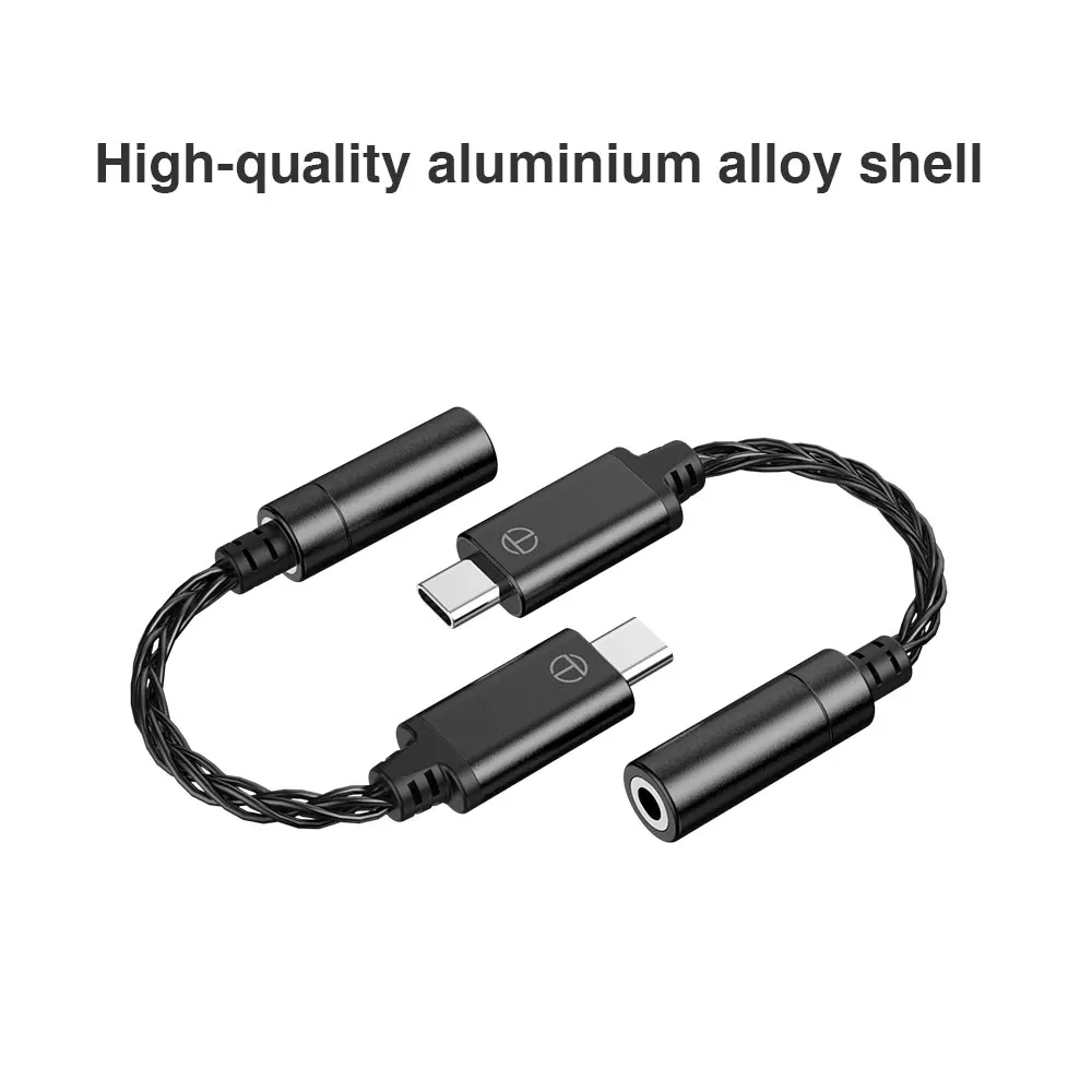 TRN TE DAC AMP Adapter Type-C To 3.5mm Audio Cable chip Earphone Amplifier PCM 96kHz