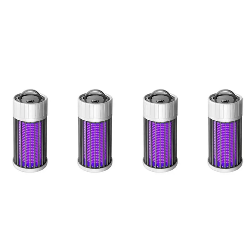 aa05-4x-bug-zapper-insect-fly-pest-attractant-trap-led-camping-lantern-usb-solar-rechargeableinsect-fly-traps-grey