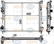 Store code: 8mk376748-479-for radiator CLIO II THALIA 1.5DCI 09 mechanical 1 SIRA ALB SYSTEM × × 26