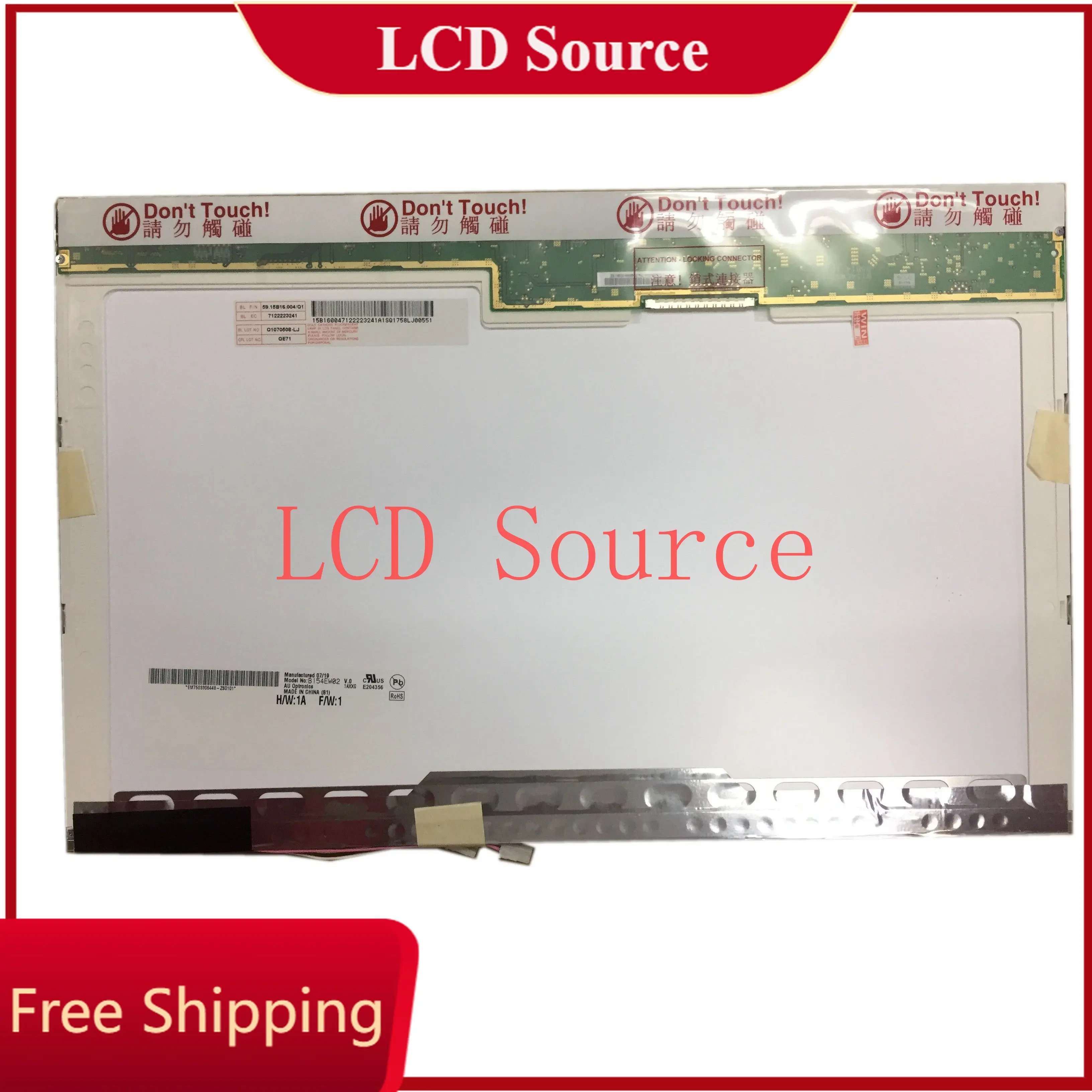 B154EW02 V.0 подходит для B154EW02 V.6 B154EW08 V.0 LP154WX3-TLC1 LTN154X3-L02 B154EW08 V.1 15,4-дюймовый 30-контактный ЖК-экран для ноутбука