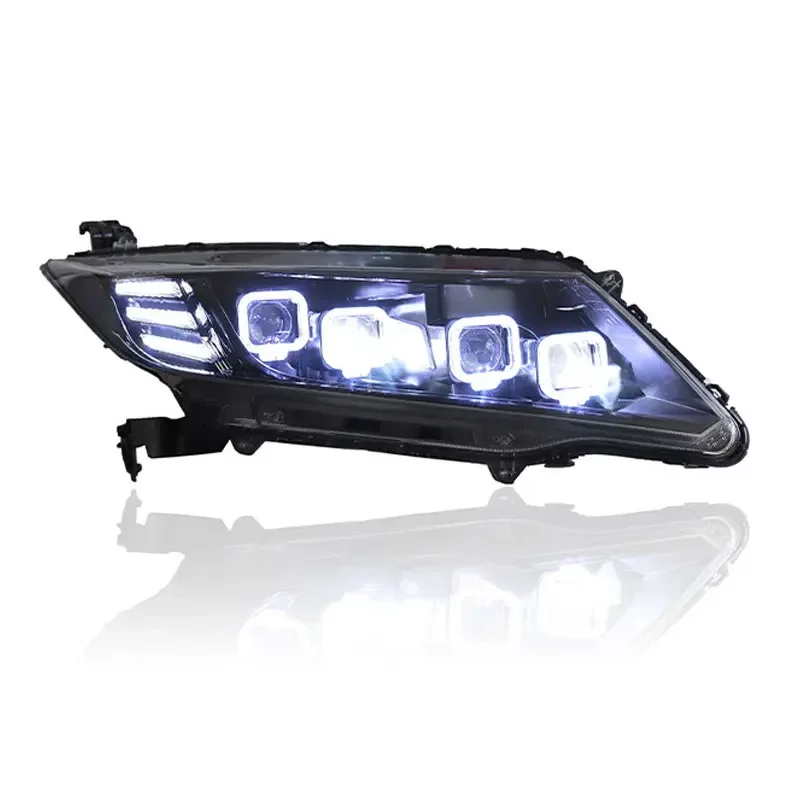 Conjunto de faros de coche para Honda CITY LED faro 2015-2019 faros CITY DRL señal de giro Luz De Carretera lente de proyector Angel Eye