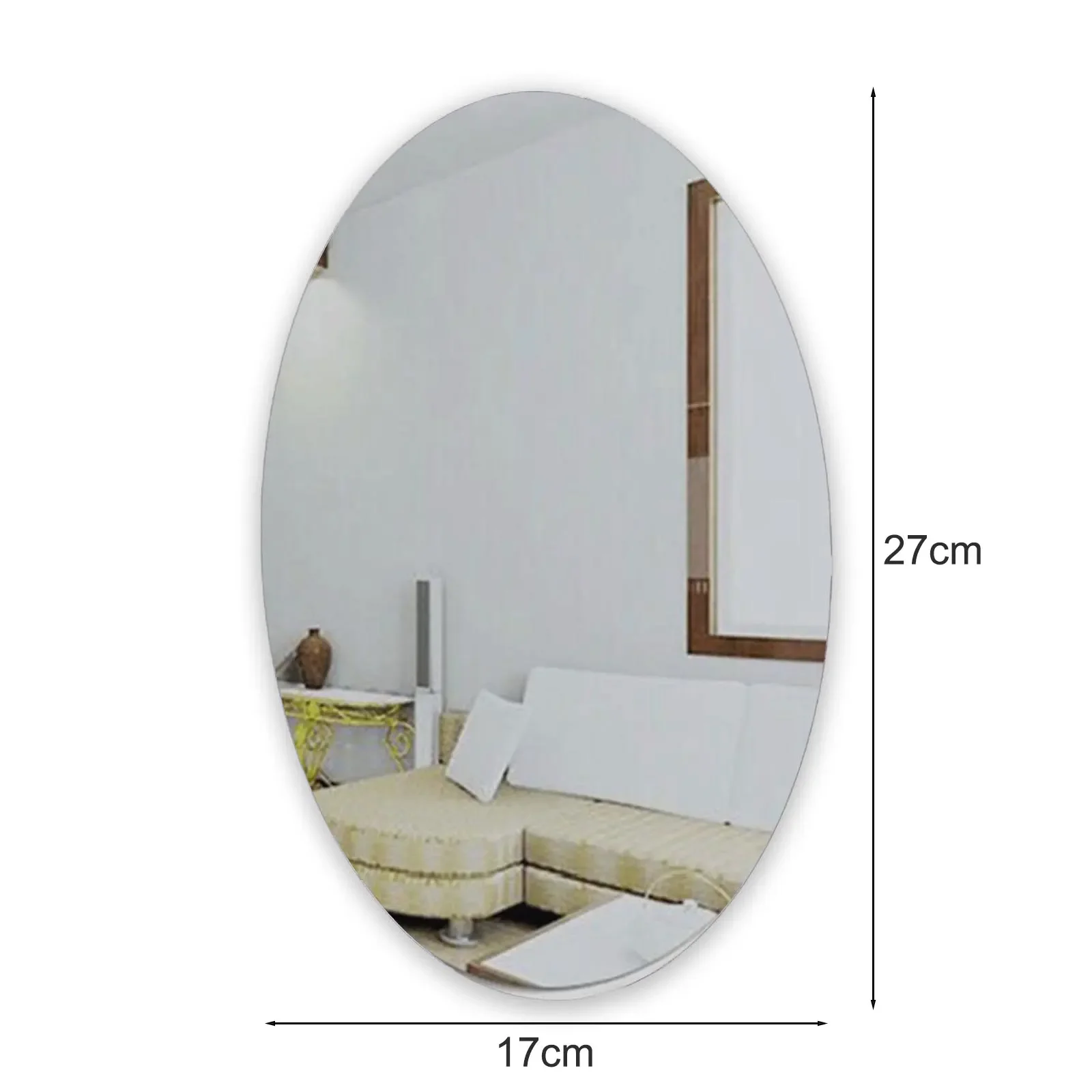 1 Pc 3D Acrylic Mirror Sticker Flexible Self Adhesive DIY Art Mirror Wall Stickers Decoration Wardrobe Bathroom Home Room Decor