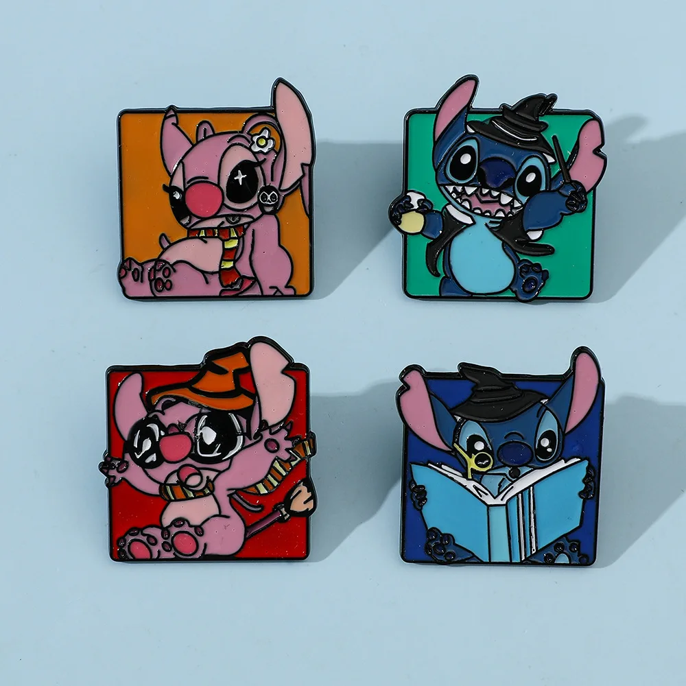 Cute Stitch Metal Badge Disney Alloy Drip Oil Brooch Accessory Costumes Badge Cartoon Pin Accessory Backpack Pendant