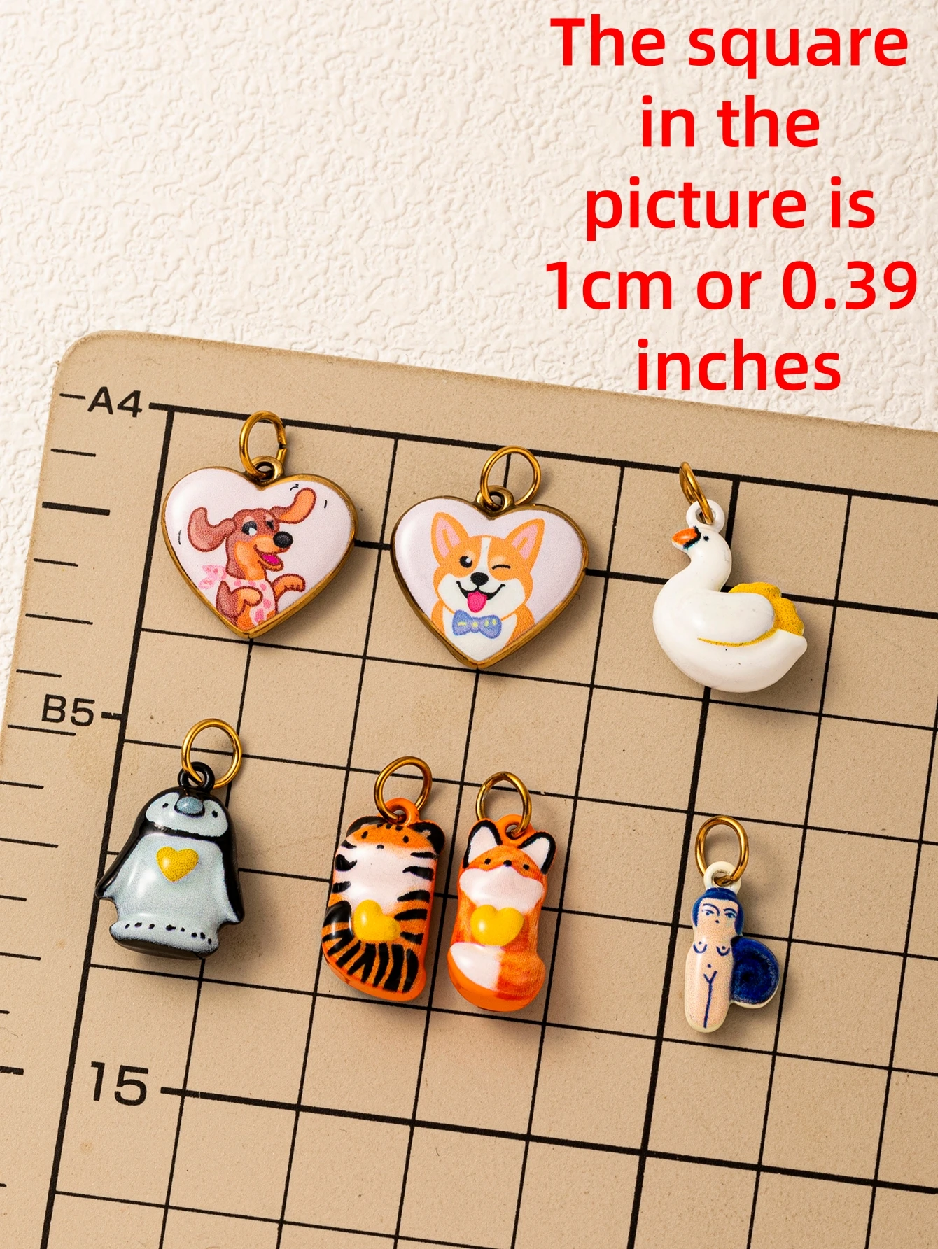 Edelstahl Niedliche Beliebte Pinguin-Tiger-Gans DIY Anhänger Charms für Schmuck – Detail 1