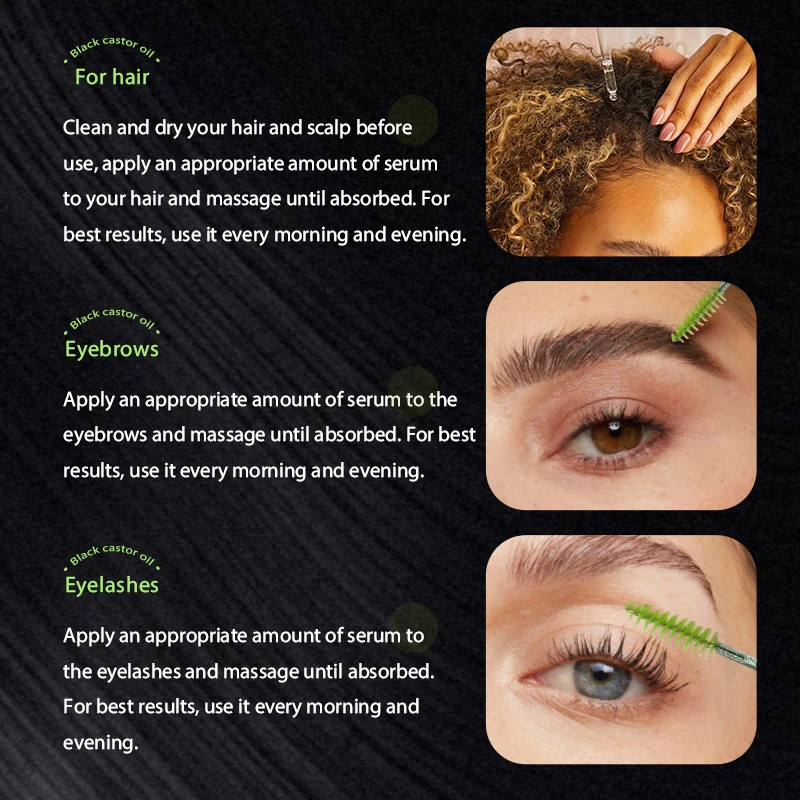 Natürliche Rizinusöl Augenbrauen Wimpern Natürliche Dicke Schlanke Lockige Haar Wachstum Serum Verlängerung Wimpern Frauen Männer Make-Up Produkt
