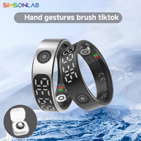 2025 High Quality 5ATM Waterproof Smart Ring Touch Health Monitoring Long Battery Life Gesture Operated Multi-motion Mode