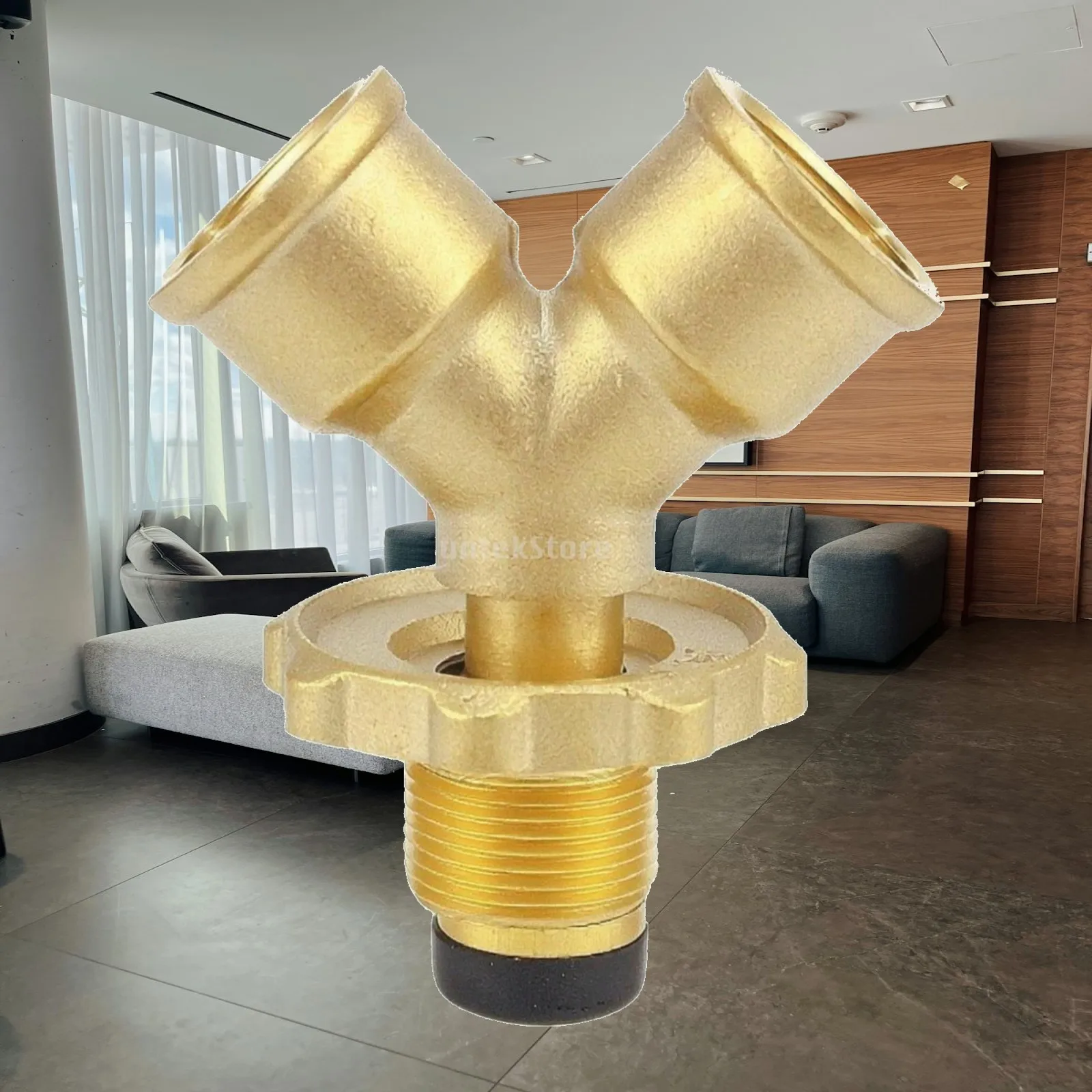 Stainless Steel Gas Cylinder Connector Y Shaped Tee Adapter DN15 Thread for LPG Regulator Splitter Residential Grill
