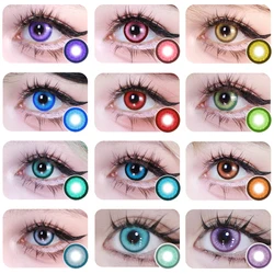 2pcs Graded Color Contact Lenses Halloween Anime Cosplay Softlens 14.2mm