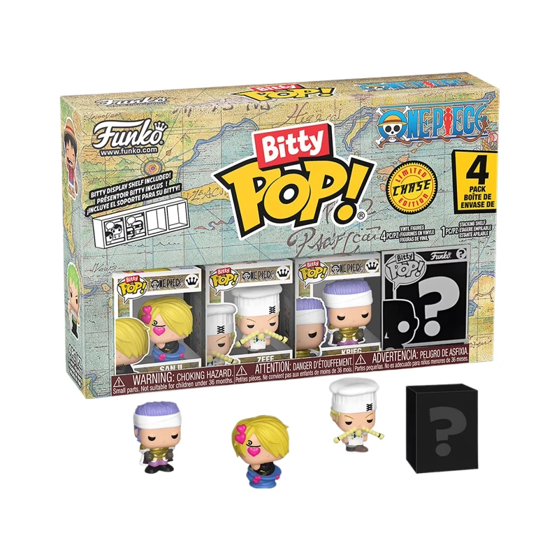 FUNKO POP 《Juego de 3 piezas Sanji de una pieza + caja ciega de una pieza aleatoria 》 Decoración de acción de anime Modelo de adorno Juguetes Modelo coleccionable