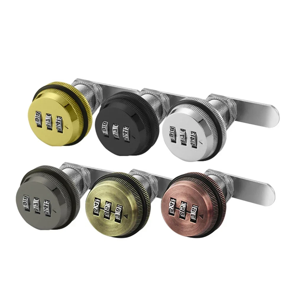 3 Digital Code Combination Lock Zinc Alloy Multi-color Box Mail Post Lock For Caravan Tool Box Cabinet Drawer School Locker