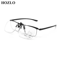 Clip On Progressive Reading Glasses Magnifier Anti Blue Ray Women Men Look Near far Clips Lens Presbyopia Spectacles +1.0~+3.5