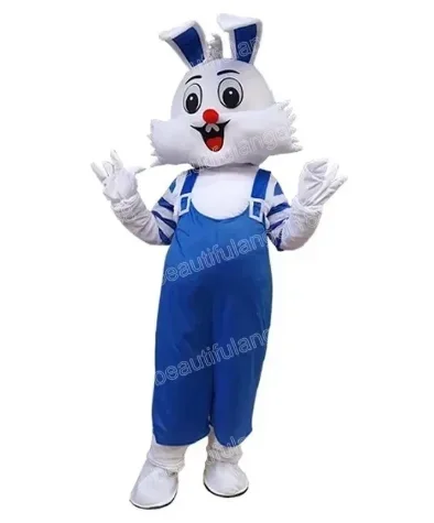 New Adult Hot Sale Foam Lovely Rabbit Doll Fancy Cartoon Mascot Costume Plush Christmas Fancy Dress Halloween Mascot Costume