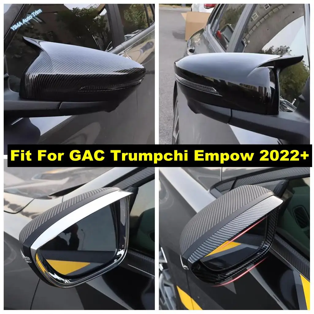 

Auto Rearview Mirror Cap Shell Rain Eyebrow Decor Protection Cover Trim ABS Accessories For GAC Trumpchi Empow 2022 2023 2024