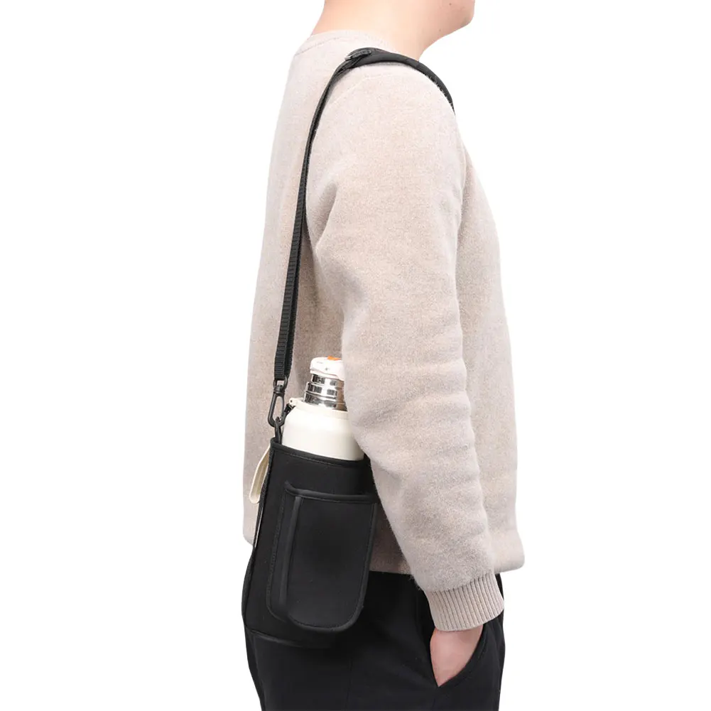 

Magnetic Bottle Bag with Shoulder Strap Water Bottle Holder with Phone Pouch Bottle Sleeve Pouch Gym Accessories Organizer