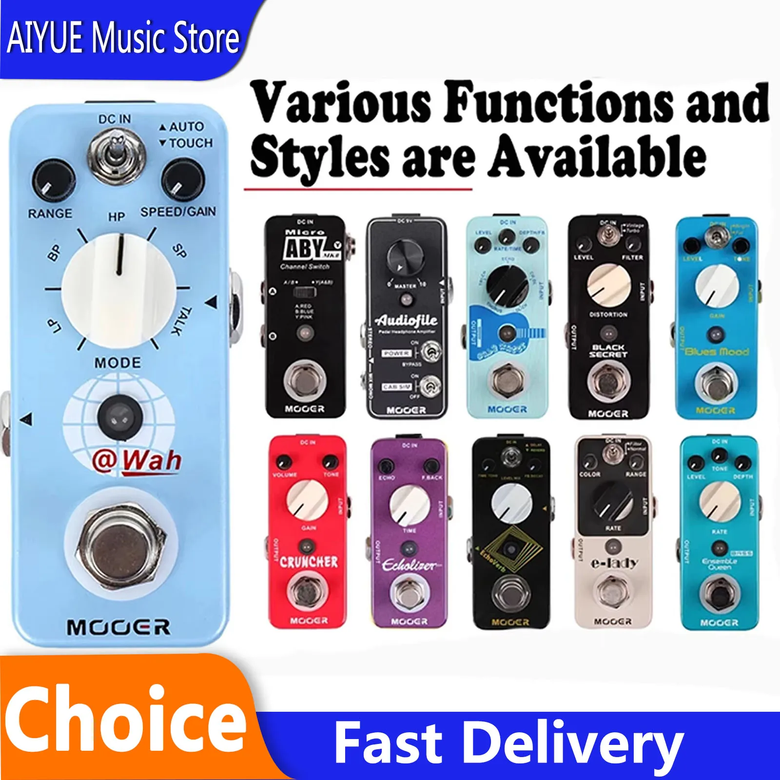 mooer-guitar-effects-pedal-aby-mkii-audiofile-baby-blues-mood-black-secret-water-echoverb-echolizer-ensemble-queen-guitar-parts