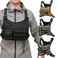 Outdoor Tactical Vest Multi-Functional Sports Vest Backpack Men's Tactical Chest Bag for Hunting Camping Traveling