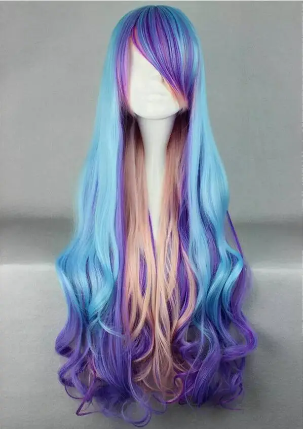 Long Cosplay Wig Party Wigs Full Synthetic Hair 80cm/31.5