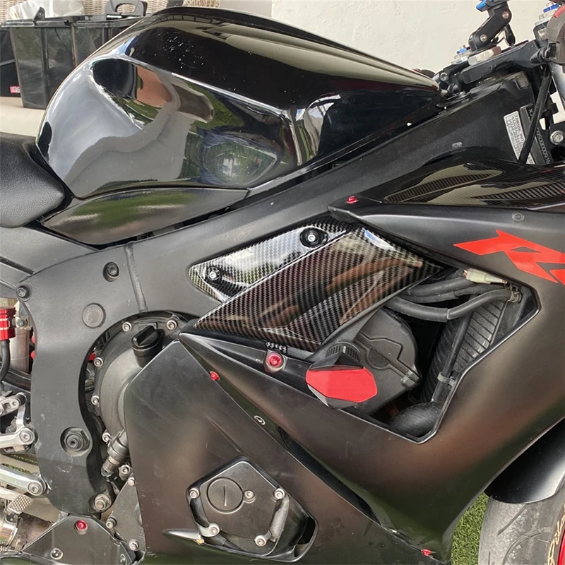 For YAMAHA YZF600 YZFR6 YZF R6 2003 2004 2005 03-05 Motorcycle ABS Plastic Carbon Fiber Pattern Fairing Frame Side Cover Pane