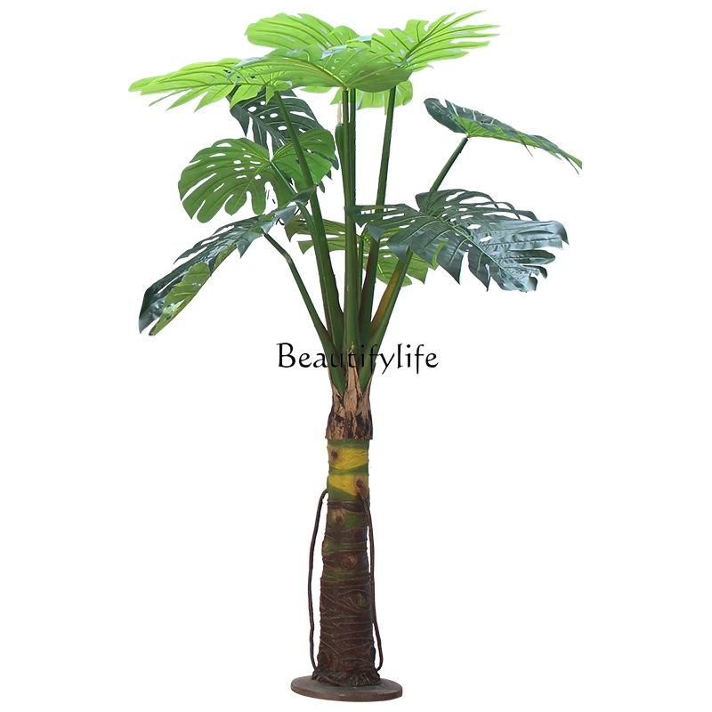 

Simulated turtle bamboo decoration fake green plastic plant large potted plant landing green plant large