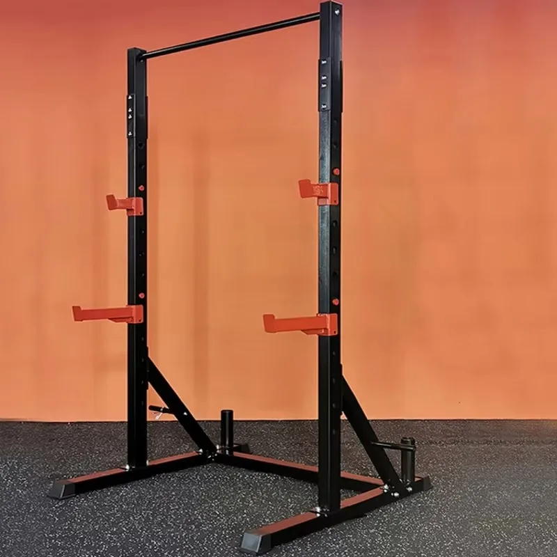 Commercial Use Home Fitness Equipment Squat Rack with Smith Machine Weight Bed Barbell Rack Pull-up