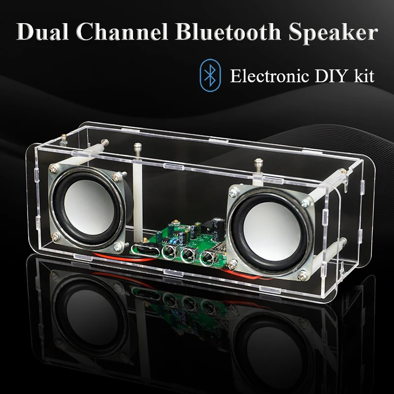 Dual-channel Bluetooth Speaker DIY Kit Stereo Amplifier Stereo Electronic Products Assembly Welding Practice Loose Parts