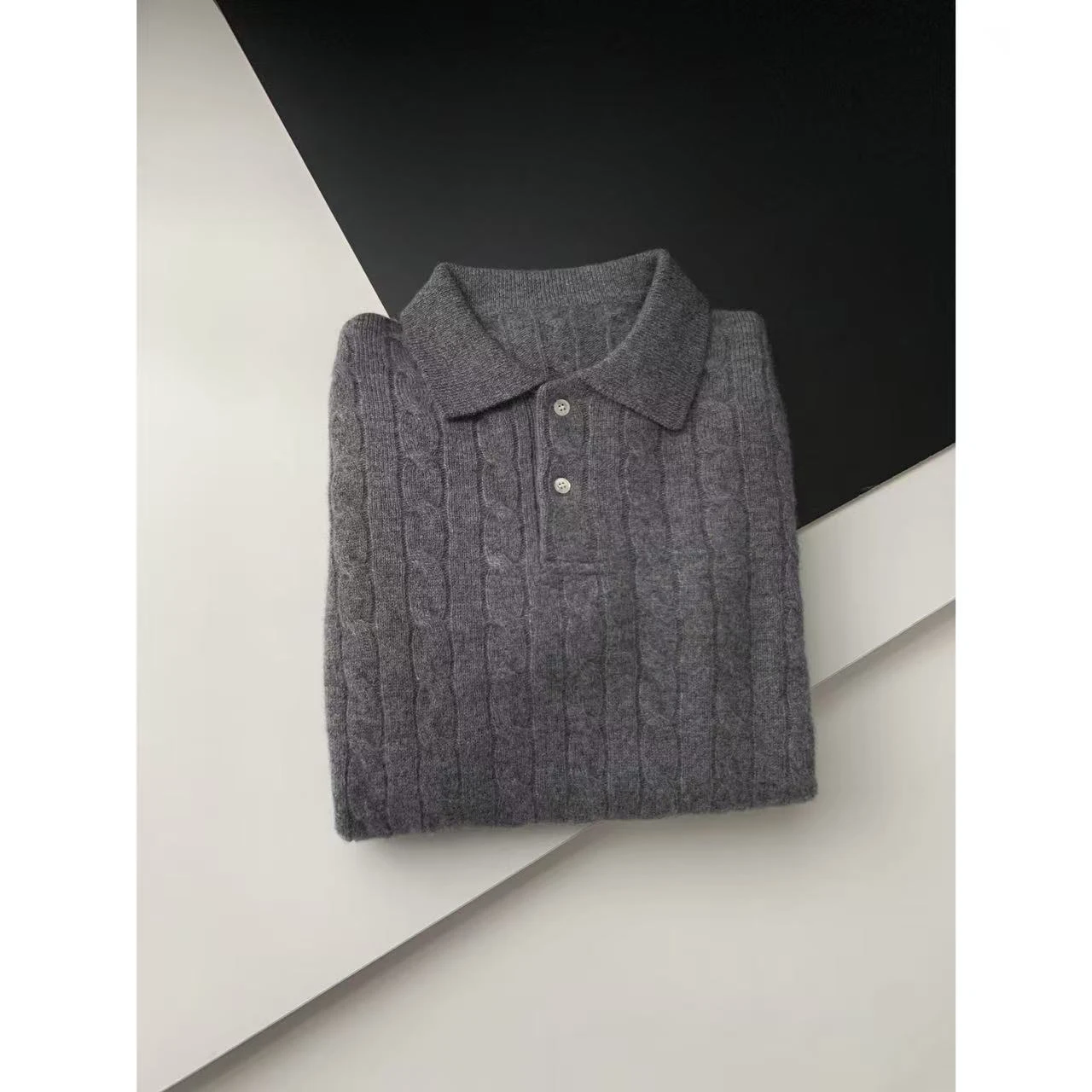 

KAILE ey Wool Camere Ne Knitted Sweater Overhead Women's Loose Fit Long Sve Pure Color Autumn Top