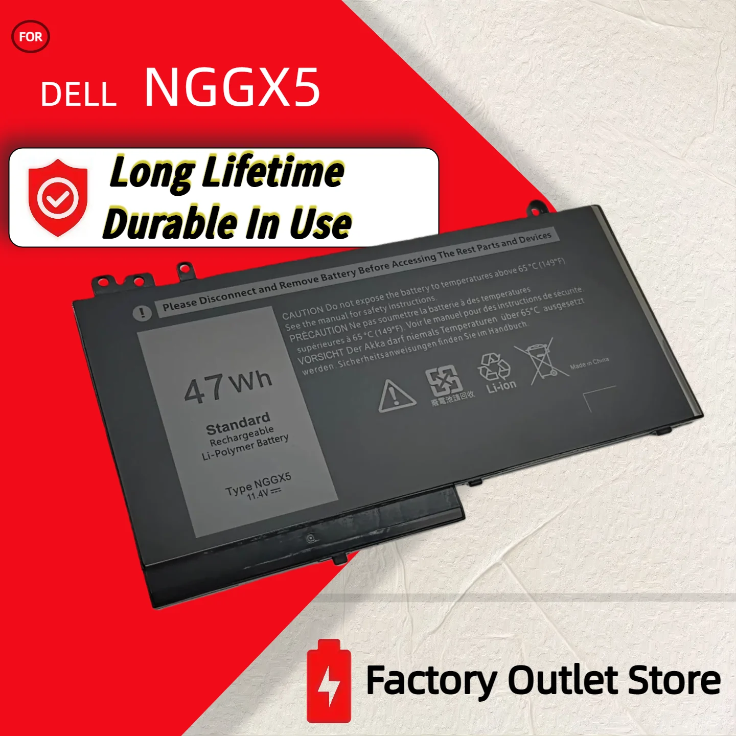 

Оптом и в розницу ❗ ❗ ❗ Аккумулятор NGGX5 для Dell Latitude E5470 E5570 для Precision 3510 JY8D6 0JY8D6 451-BBUN 451-BBUJ RDRH