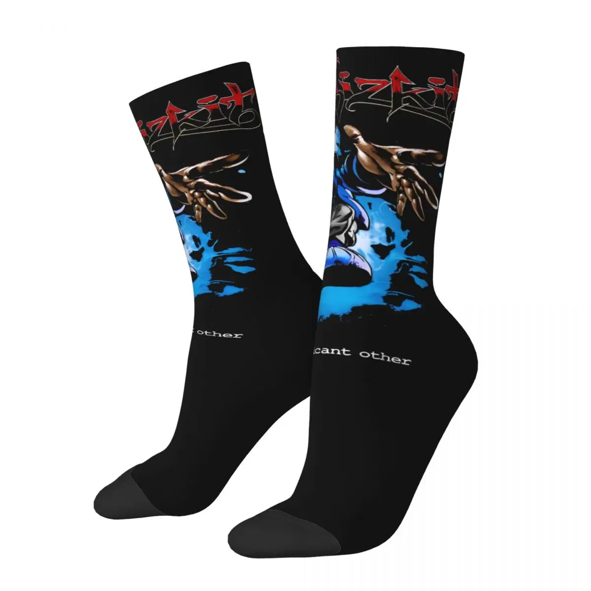 Winter Warm Colorful Women Men Limp Bizkit Band Socks Non-slip Basketball Socks