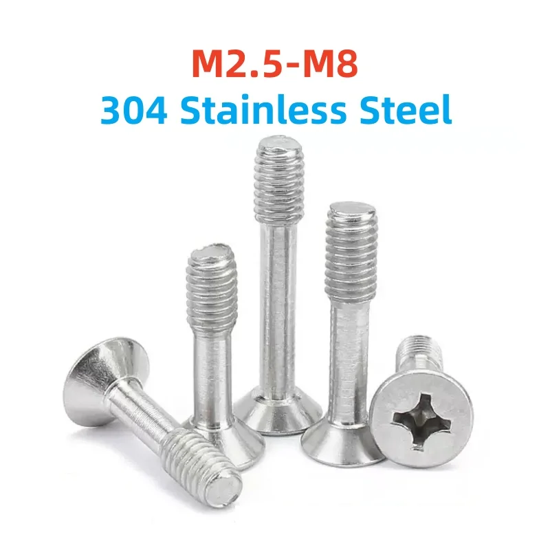 

304 Stainless Steel Countersunk Head Phillips Locking Screw M2.5 M3 M4 M5 M6 M8 Flat Head Locking Bolt Half Tooth Screw
