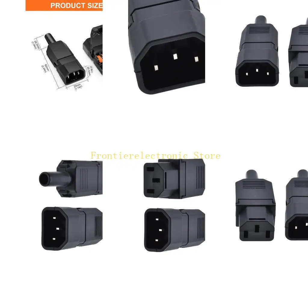

G8DB 2 шт./лот черные вилки из АБС-пластика 10 А 250 В розетки C13 для надежного заземления