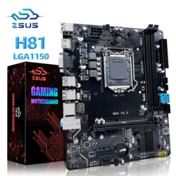ZSUS H81 Motherboard LGA 1150 Motherboard Support Base Pentium Celero Core i3 i5 i7 4th processor DDR3 RAM SATA3.0 USB3.0