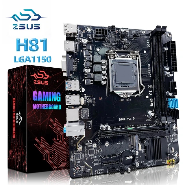 ZSUS H81 Motherboard LGA 1150 Motherboard Support Base Pentium Celero Core i3 i5 i7 4th processor DDR3 RAM SATA3.0 USB3.0 AliExpress 7