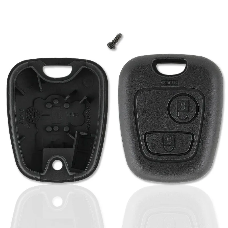 Auto Remote Key Car Fob Shell Case sostituzione per Citroen C1 C2 C3 C4 per Peugeot 206 207 307 408 607 Xsara Picasso 2 pulsanti