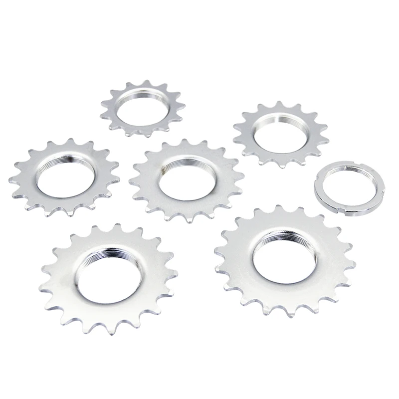 POLSO 13T/14T/15T/16T/17T/18T Fixed Gear Bicycle Wheel Cogs Sprocket & Lockring Bike Freewheel Cogs Hub Locking