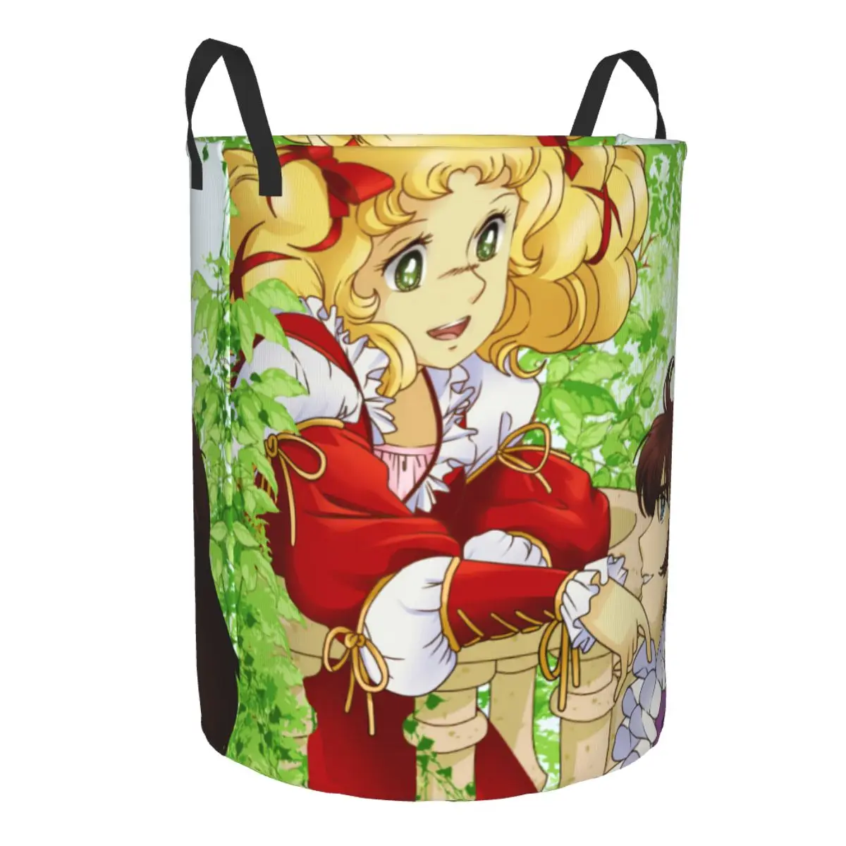 Custom Candy Candy Laundry Basket Collapsible Anime Manga Cartoon Girl Clothes Hamper for Baby Kids Toys Storage Bag