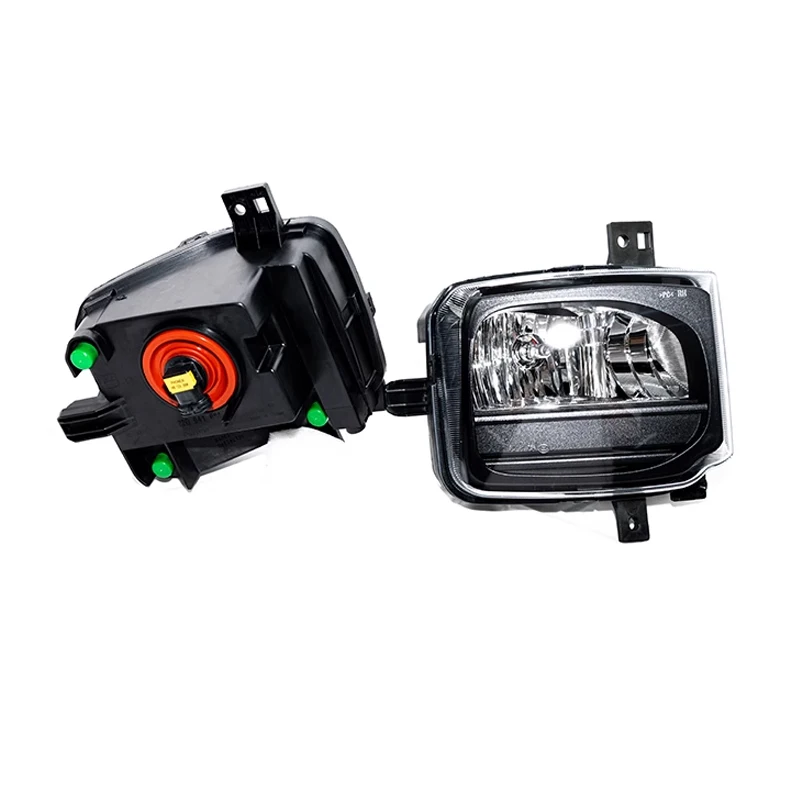 ل VW Volkswagen T-Cross Tacqua 2020 2021 2022 2023 المصد الأمامي الضباب الخفيف مصباح الضباب DRL النهار تشغيل ضوء إطار الكروم #2