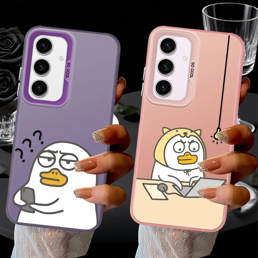 Casing Penutup Belakang Ponsel untuk Xiaomi Poco C51 F3 GT X5 C50 X3 Pro F4 X3 NFC Kartun Bebek Lucu