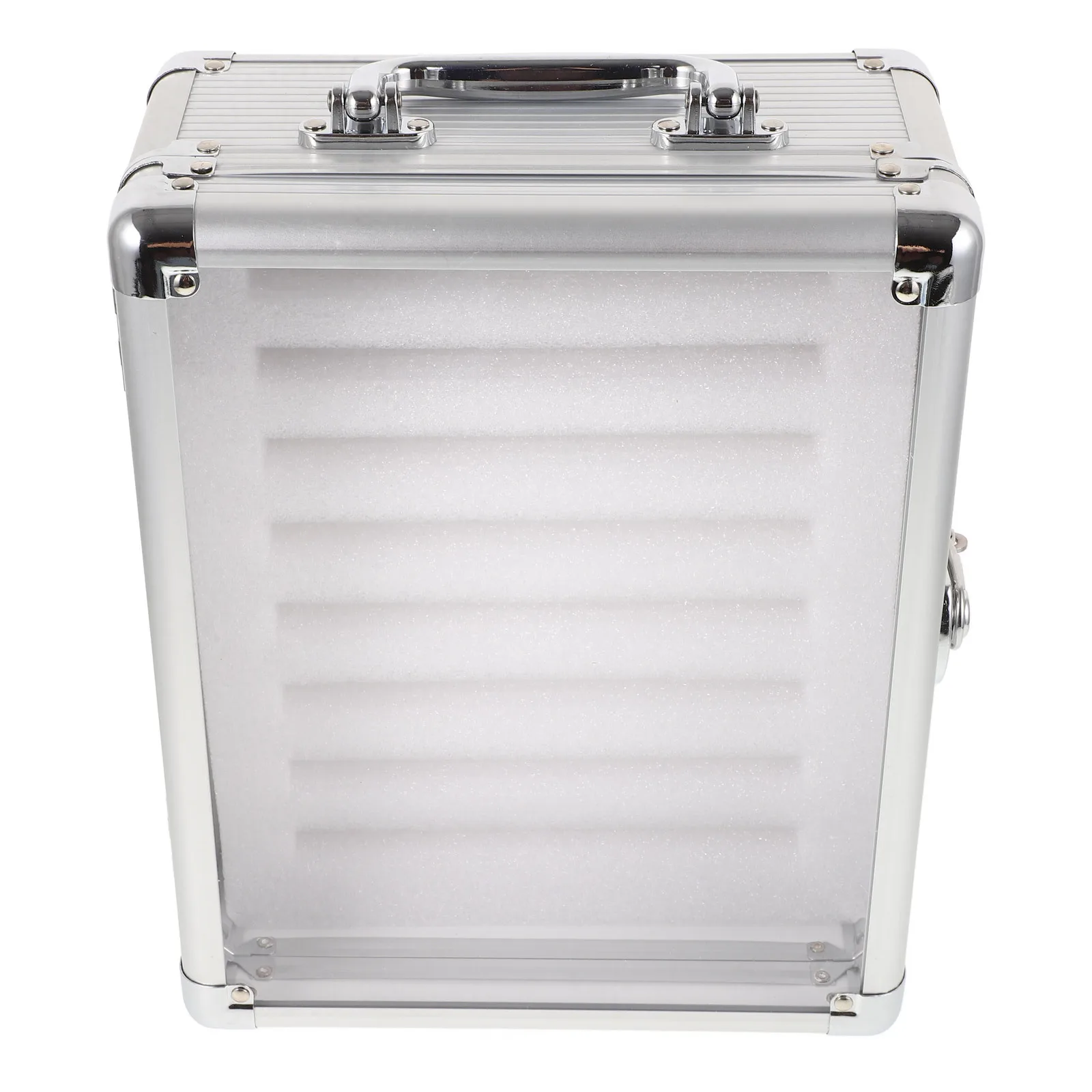 صندوق تخزين معدني منظم متعدد الفتحات مع مقبض للفصول الدراسية والمكتب والمدرسة وحافظة حفظ الهاتف المحمول من سبائك الألومنيوم #3