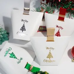 Merry Christmas Candy Gift Box Christmas tree Packaging Box Merry Christmas Baking Packaging Bag Candy Boxes Xmas Decorations 