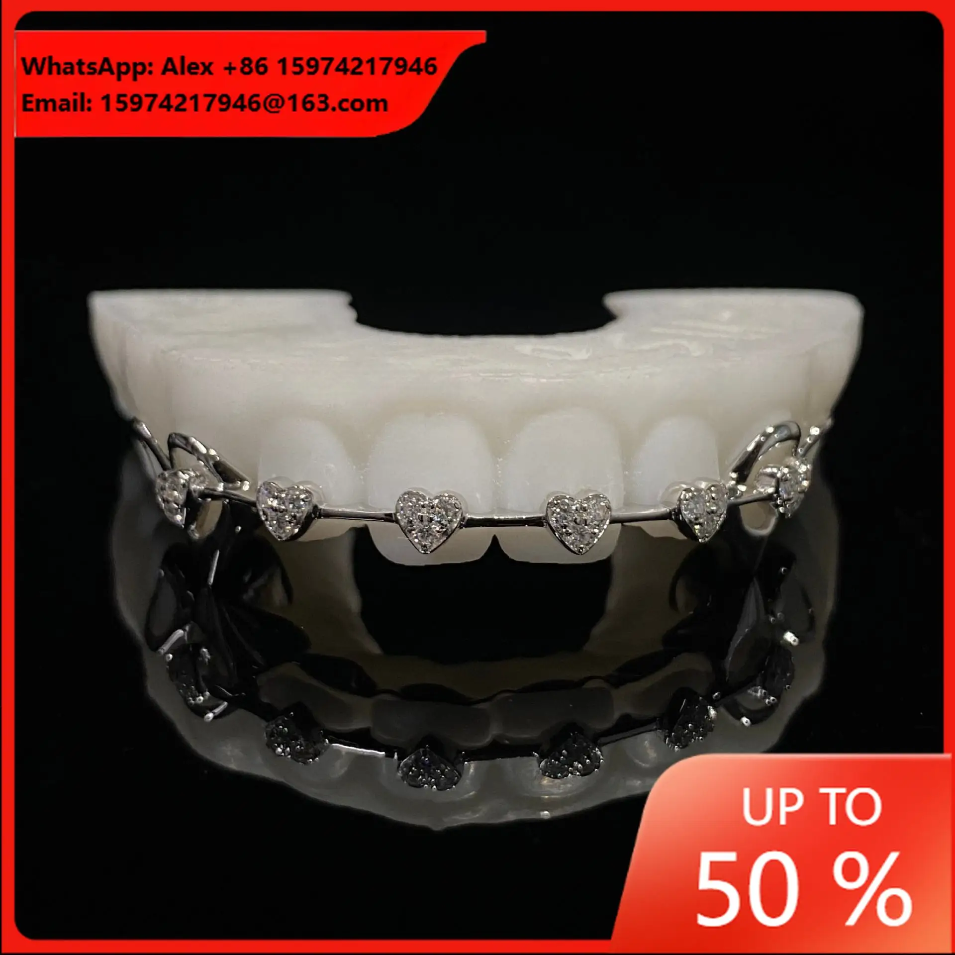 Love Braces And Fangs Grill Top 8 European And American Cross-border Hot-selling Grillz