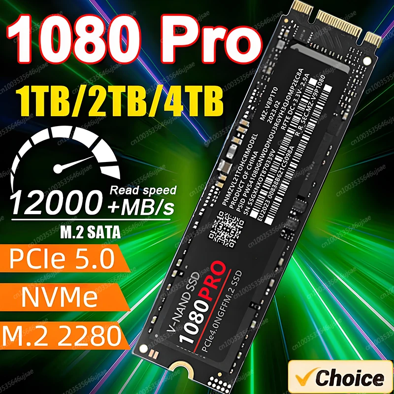 Disco duro interno de estado sólido 1080PRO 4TB 2TB 1TB SSD Original M.2 2280 PCIe Gen 5,0x4 NVMe para PS5 Laptop PC de escritorio, nuevo