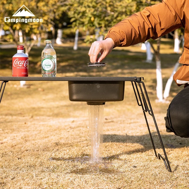 

CAMPINGMOON BKCK-26, один блок, раковина IGT, походная раковина из нержавеющей стали, многофункциональная раковина для хранения воды