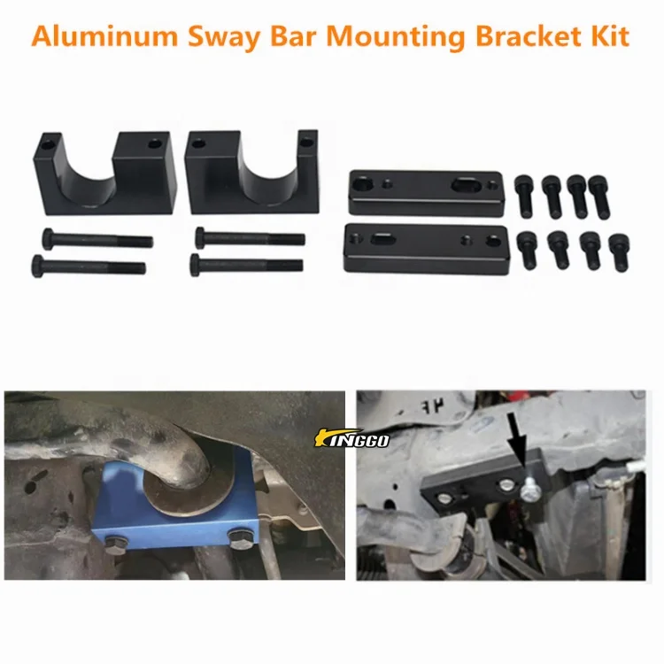 Front Suspension Aluminium Billet Sway Bar Mounting Bracket Kit For Toyota Hilux Revo view 2
