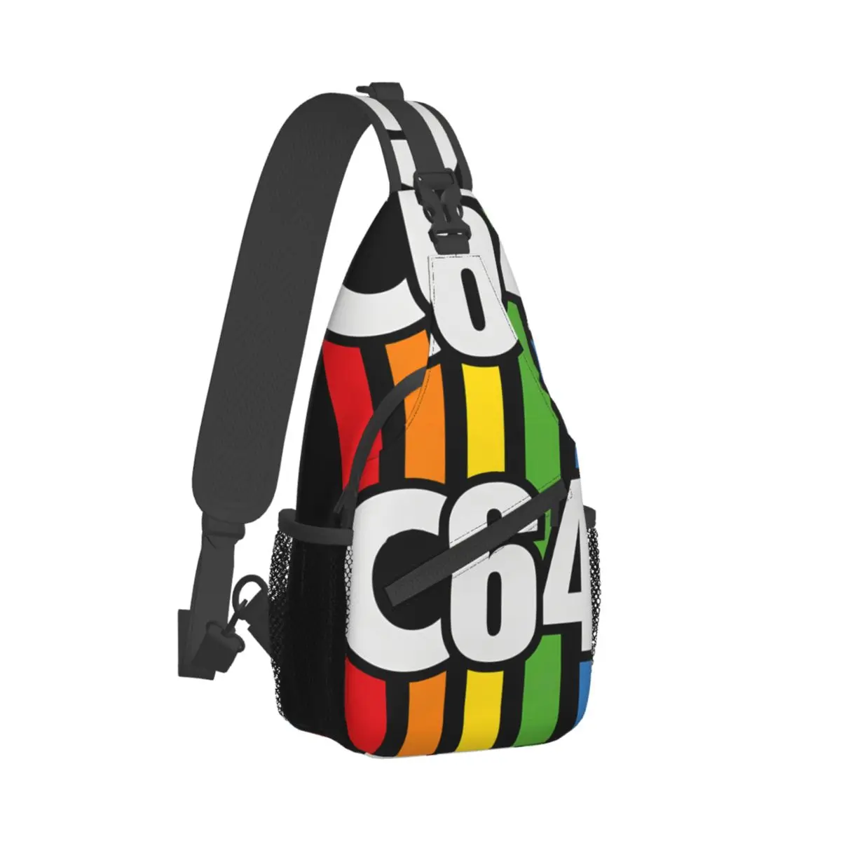 

C64 Crossbody Chest Bags Retro Commodore 64 Pockets Travel Pack Messenger Sports Teens Shoulder Bag Unisex