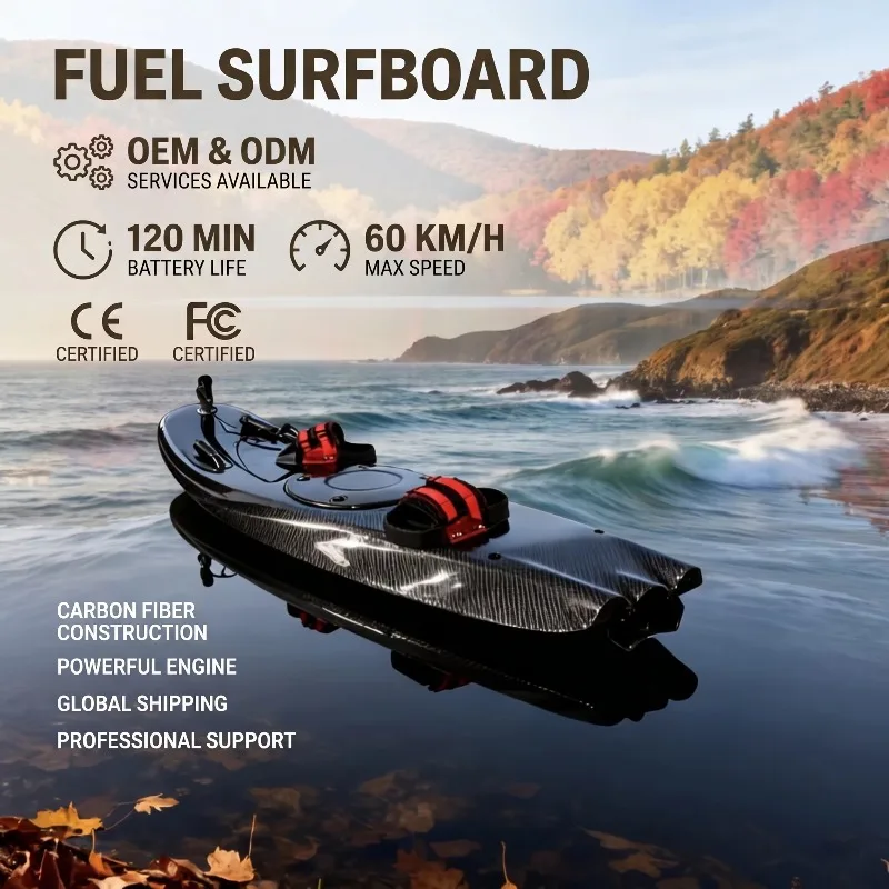 Petrol Gas Jet-Board Carbon Fiber Surfboard-Waterproof Eco-Friendly High Strength Stable Ocean Use 1 Year Warranty