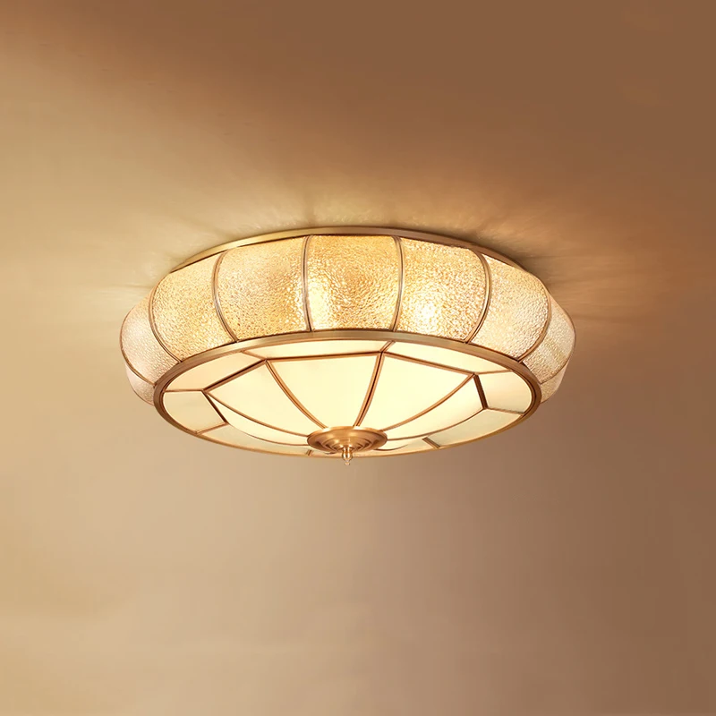 

European Style All Copper Ceiling Light Personalized Creativity Ceiling Light Restaurant Living Room Study Bedroom Lighting
